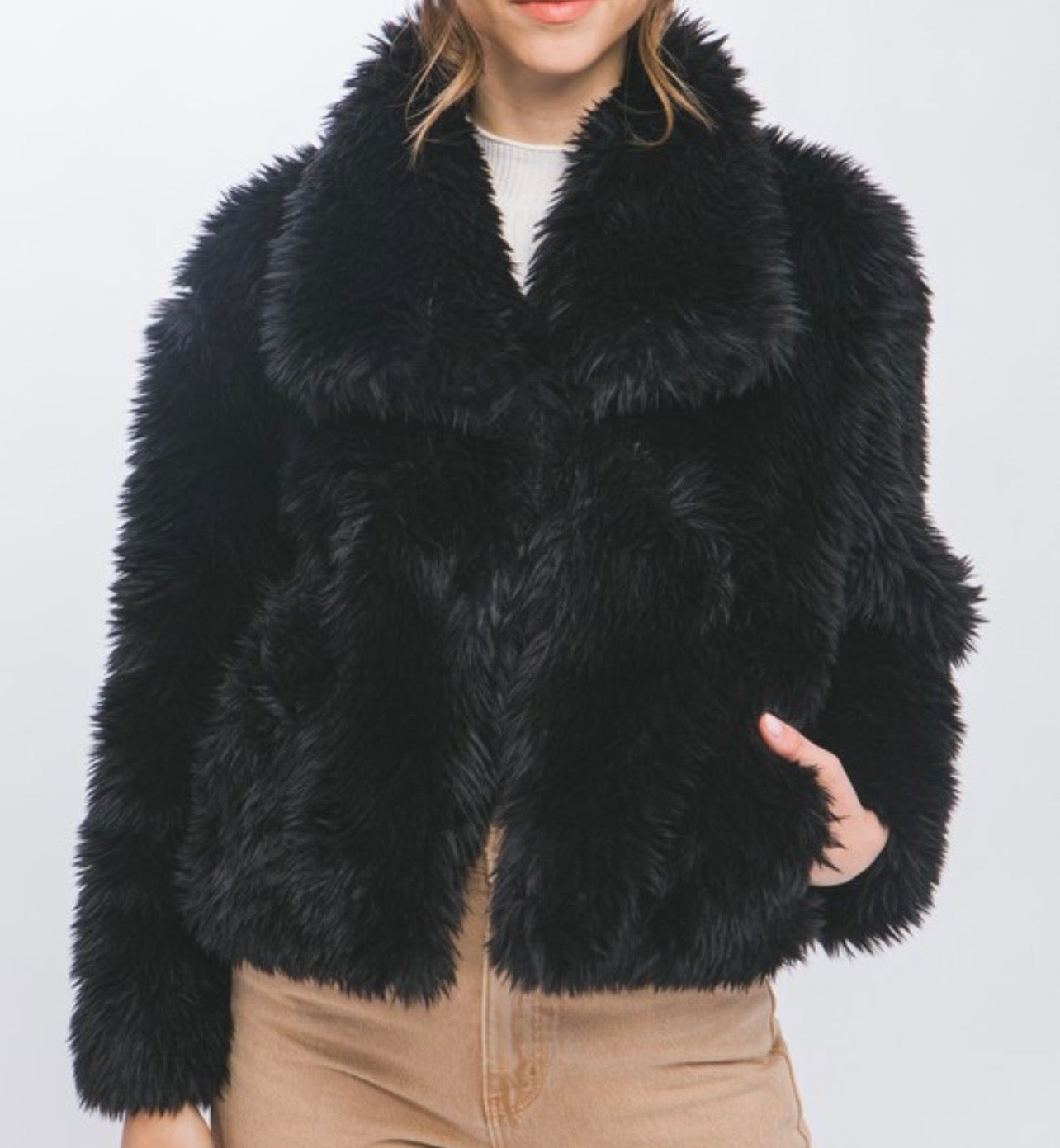 Hello December Faux Fur Coat